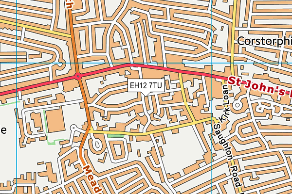 EH12 7TU map - OS VectorMap District (Ordnance Survey)