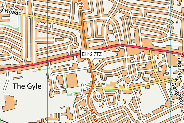 EH12 7TZ map - OS VectorMap District (Ordnance Survey)