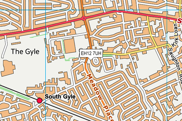 EH12 7UH map - OS VectorMap District (Ordnance Survey)