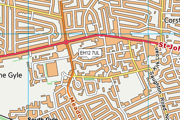 EH12 7UL map - OS VectorMap District (Ordnance Survey)