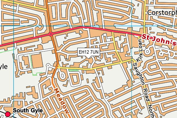 EH12 7UN map - OS VectorMap District (Ordnance Survey)