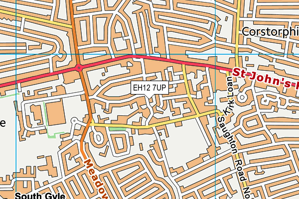 EH12 7UP map - OS VectorMap District (Ordnance Survey)