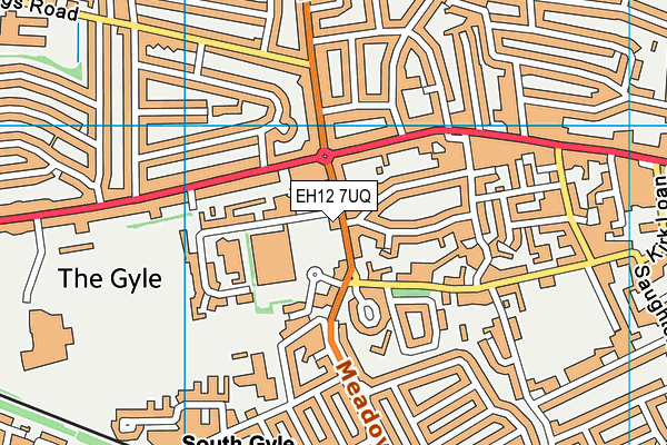 EH12 7UQ map - OS VectorMap District (Ordnance Survey)