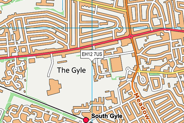 EH12 7US map - OS VectorMap District (Ordnance Survey)