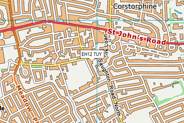 EH12 7UY map - OS VectorMap District (Ordnance Survey)