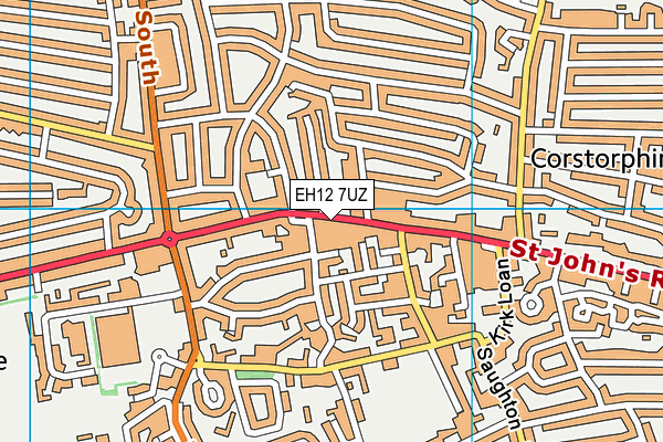 EH12 7UZ map - OS VectorMap District (Ordnance Survey)