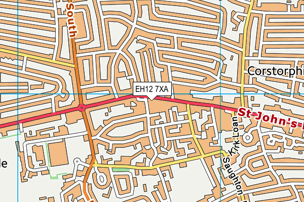 EH12 7XA map - OS VectorMap District (Ordnance Survey)