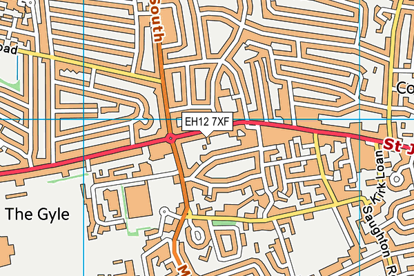 EH12 7XF map - OS VectorMap District (Ordnance Survey)