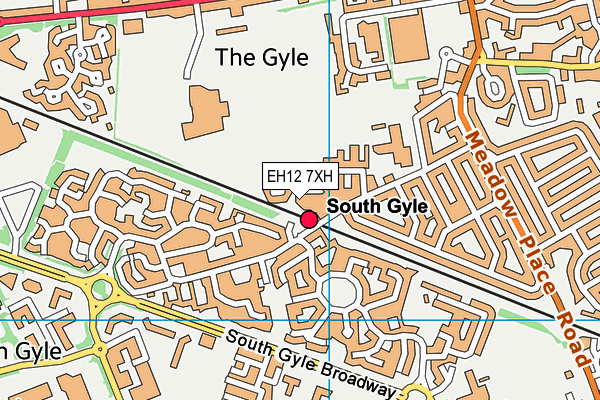 EH12 7XH map - OS VectorMap District (Ordnance Survey)