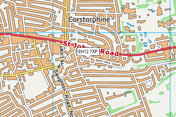 EH12 7XP map - OS VectorMap District (Ordnance Survey)