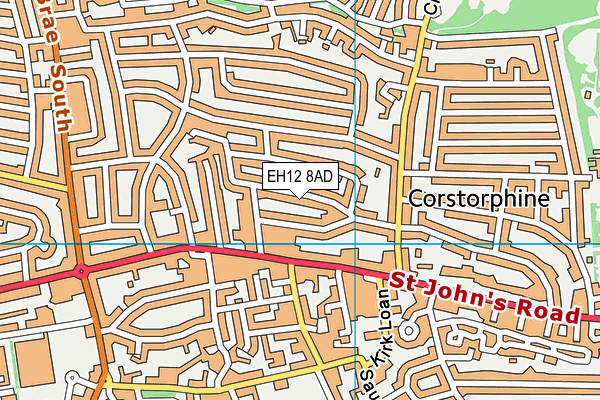 EH12 8AD map - OS VectorMap District (Ordnance Survey)