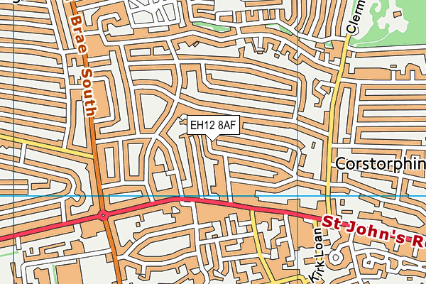 EH12 8AF map - OS VectorMap District (Ordnance Survey)