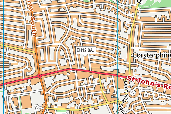 EH12 8AJ map - OS VectorMap District (Ordnance Survey)