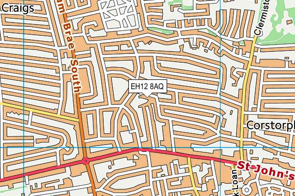 EH12 8AQ map - OS VectorMap District (Ordnance Survey)