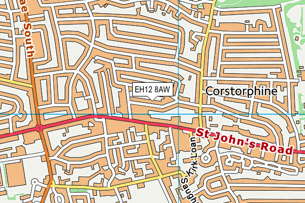 EH12 8AW map - OS VectorMap District (Ordnance Survey)