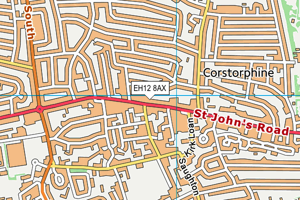 EH12 8AX map - OS VectorMap District (Ordnance Survey)