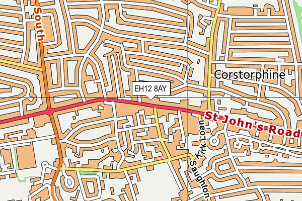 EH12 8AY map - OS VectorMap District (Ordnance Survey)