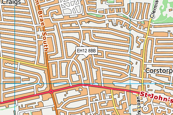 EH12 8BB map - OS VectorMap District (Ordnance Survey)
