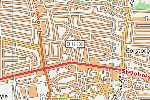 EH12 8BD map - OS VectorMap District (Ordnance Survey)