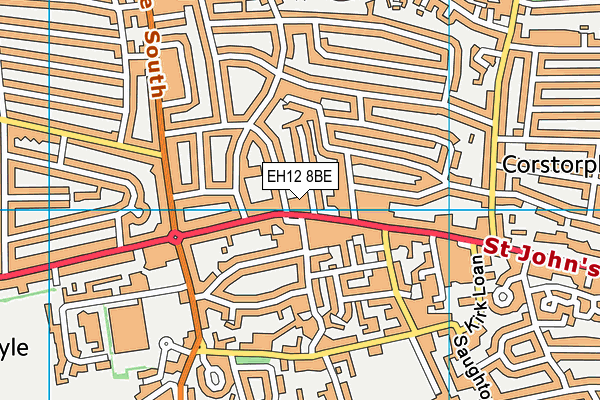 EH12 8BE map - OS VectorMap District (Ordnance Survey)