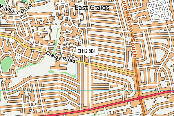 EH12 8BH map - OS VectorMap District (Ordnance Survey)