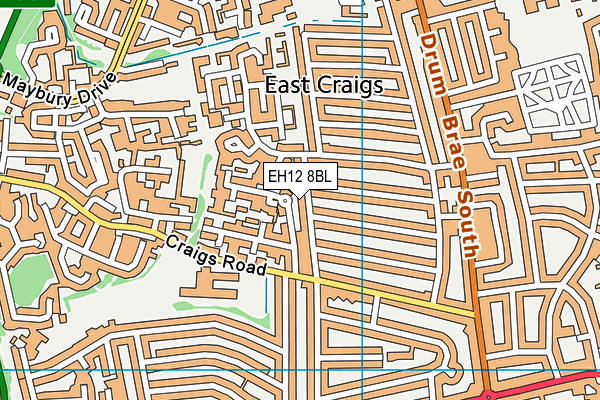 EH12 8BL map - OS VectorMap District (Ordnance Survey)