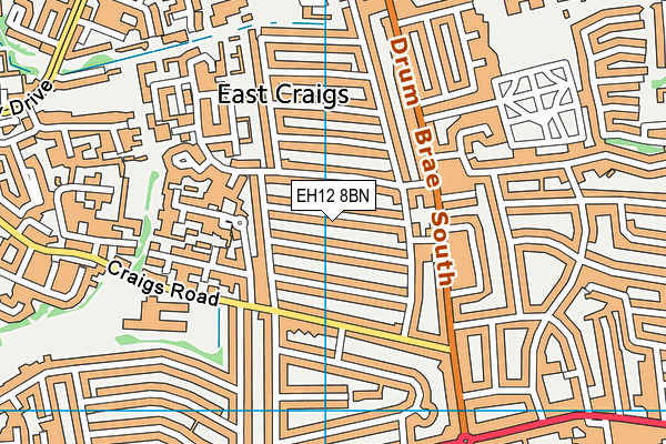 EH12 8BN map - OS VectorMap District (Ordnance Survey)