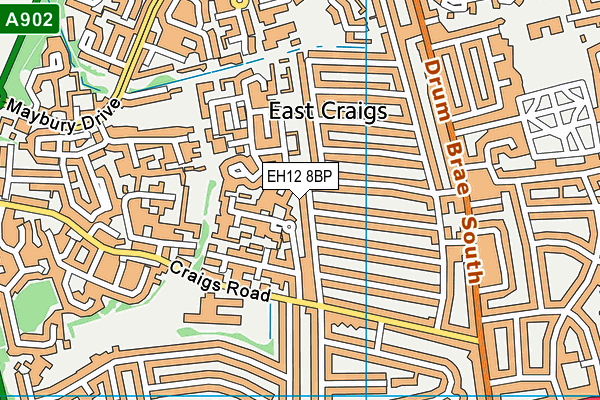 EH12 8BP map - OS VectorMap District (Ordnance Survey)