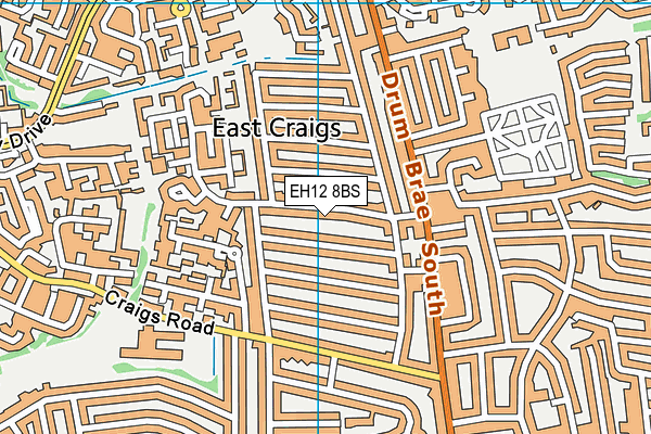 EH12 8BS map - OS VectorMap District (Ordnance Survey)