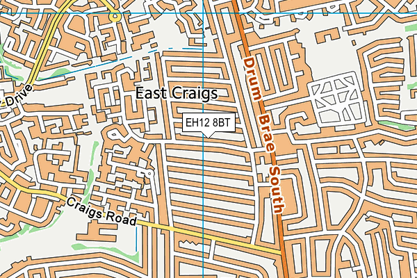 EH12 8BT map - OS VectorMap District (Ordnance Survey)