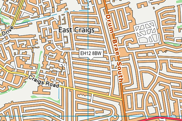 EH12 8BW map - OS VectorMap District (Ordnance Survey)