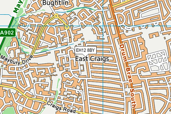 EH12 8BY map - OS VectorMap District (Ordnance Survey)