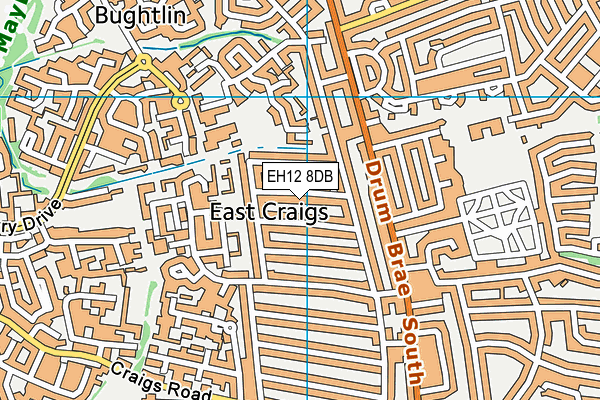 EH12 8DB map - OS VectorMap District (Ordnance Survey)