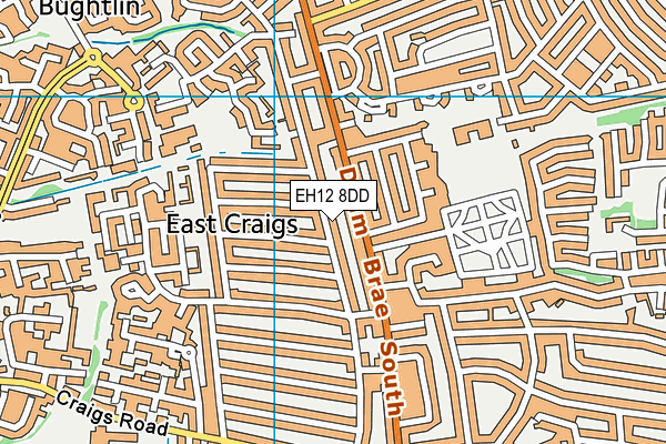 EH12 8DD map - OS VectorMap District (Ordnance Survey)