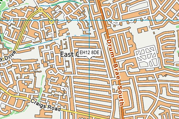 EH12 8DE map - OS VectorMap District (Ordnance Survey)