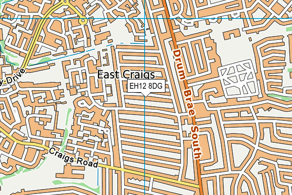 EH12 8DG map - OS VectorMap District (Ordnance Survey)