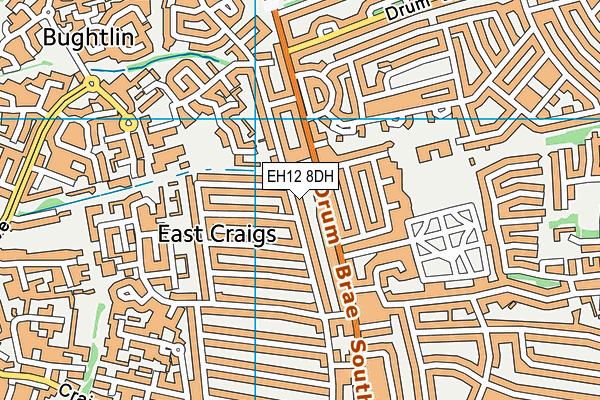 EH12 8DH map - OS VectorMap District (Ordnance Survey)