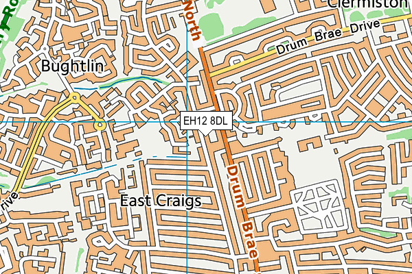 EH12 8DL map - OS VectorMap District (Ordnance Survey)