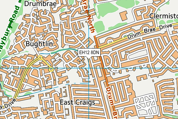 EH12 8DN map - OS VectorMap District (Ordnance Survey)