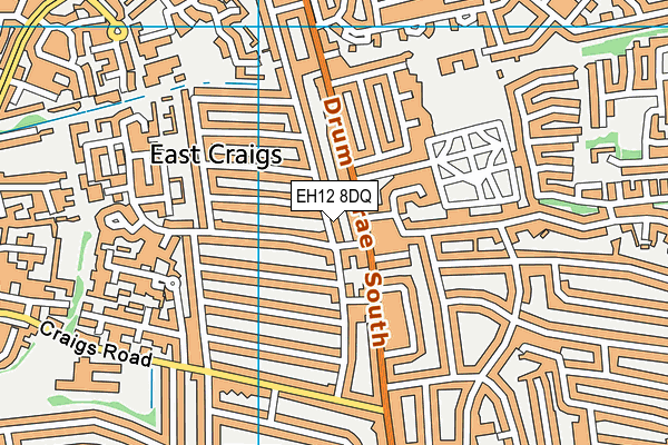 EH12 8DQ map - OS VectorMap District (Ordnance Survey)