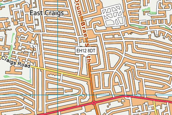 EH12 8DT map - OS VectorMap District (Ordnance Survey)