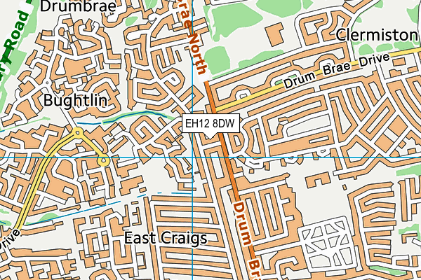 EH12 8DW map - OS VectorMap District (Ordnance Survey)