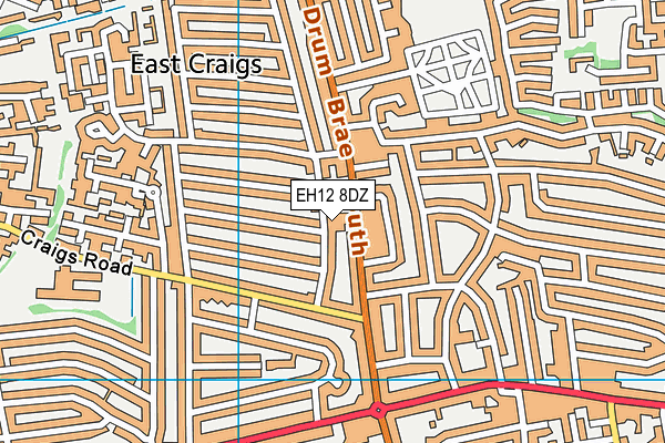 EH12 8DZ map - OS VectorMap District (Ordnance Survey)