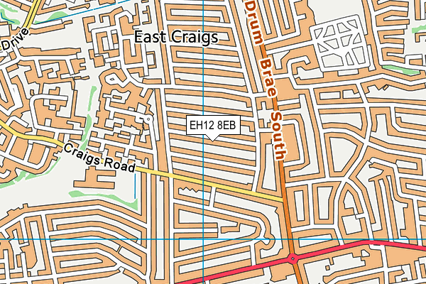 EH12 8EB map - OS VectorMap District (Ordnance Survey)