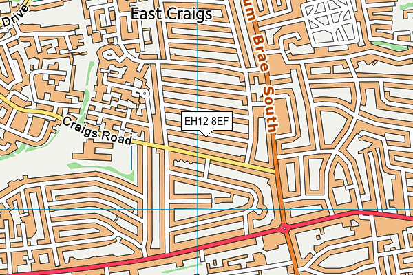 EH12 8EF map - OS VectorMap District (Ordnance Survey)