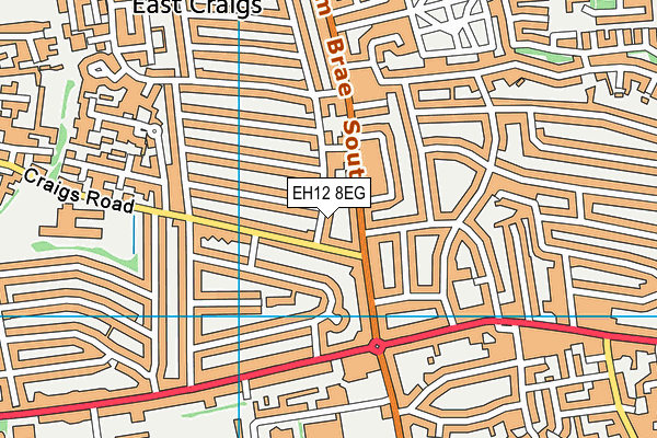 EH12 8EG map - OS VectorMap District (Ordnance Survey)
