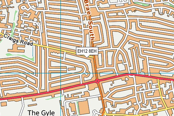 EH12 8EH map - OS VectorMap District (Ordnance Survey)