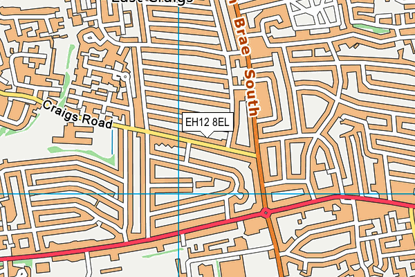 EH12 8EL map - OS VectorMap District (Ordnance Survey)