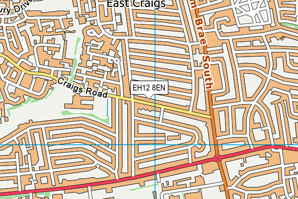 EH12 8EN map - OS VectorMap District (Ordnance Survey)