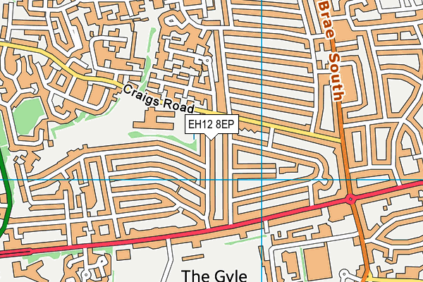 EH12 8EP map - OS VectorMap District (Ordnance Survey)